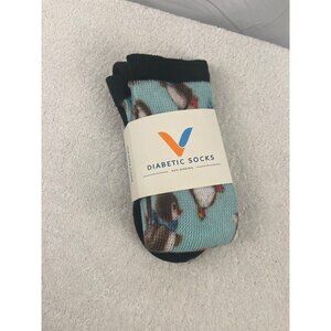 Women’s Blue Diabetic Socks with Duck Print | Comfortable Footwear